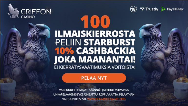 Griffon Casino lanseeraa Suomessa Pay N Play -toiminnallisuuden